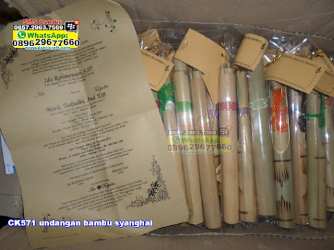 undangan bambu syanghai unik