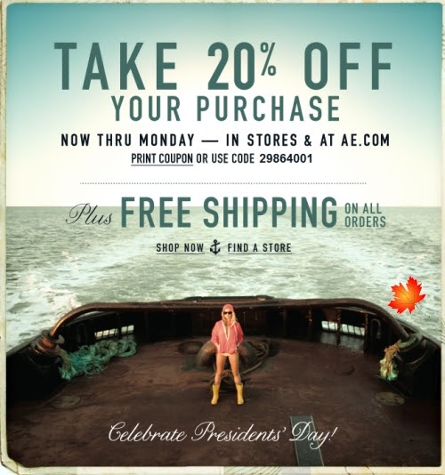 Canadian Daily Deals American Eagle Take 20 Off Plus Free Shipping