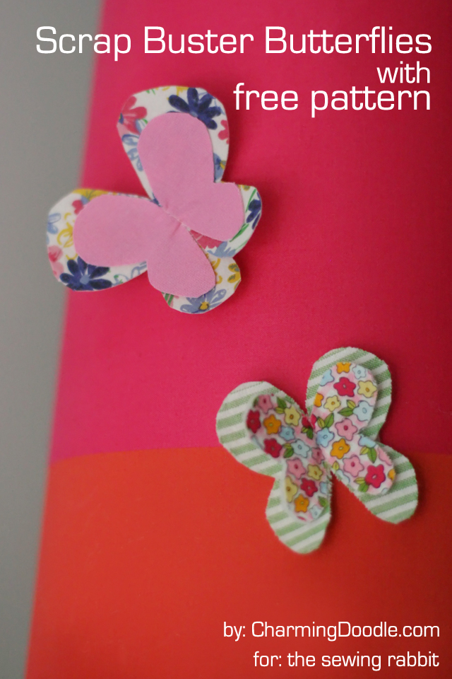 Fabric Scrap Butterfly with Free Pattern
