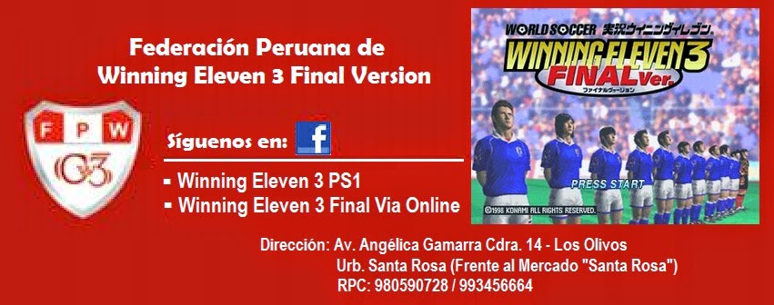 Federación Peruana de Winning Eleven 3
