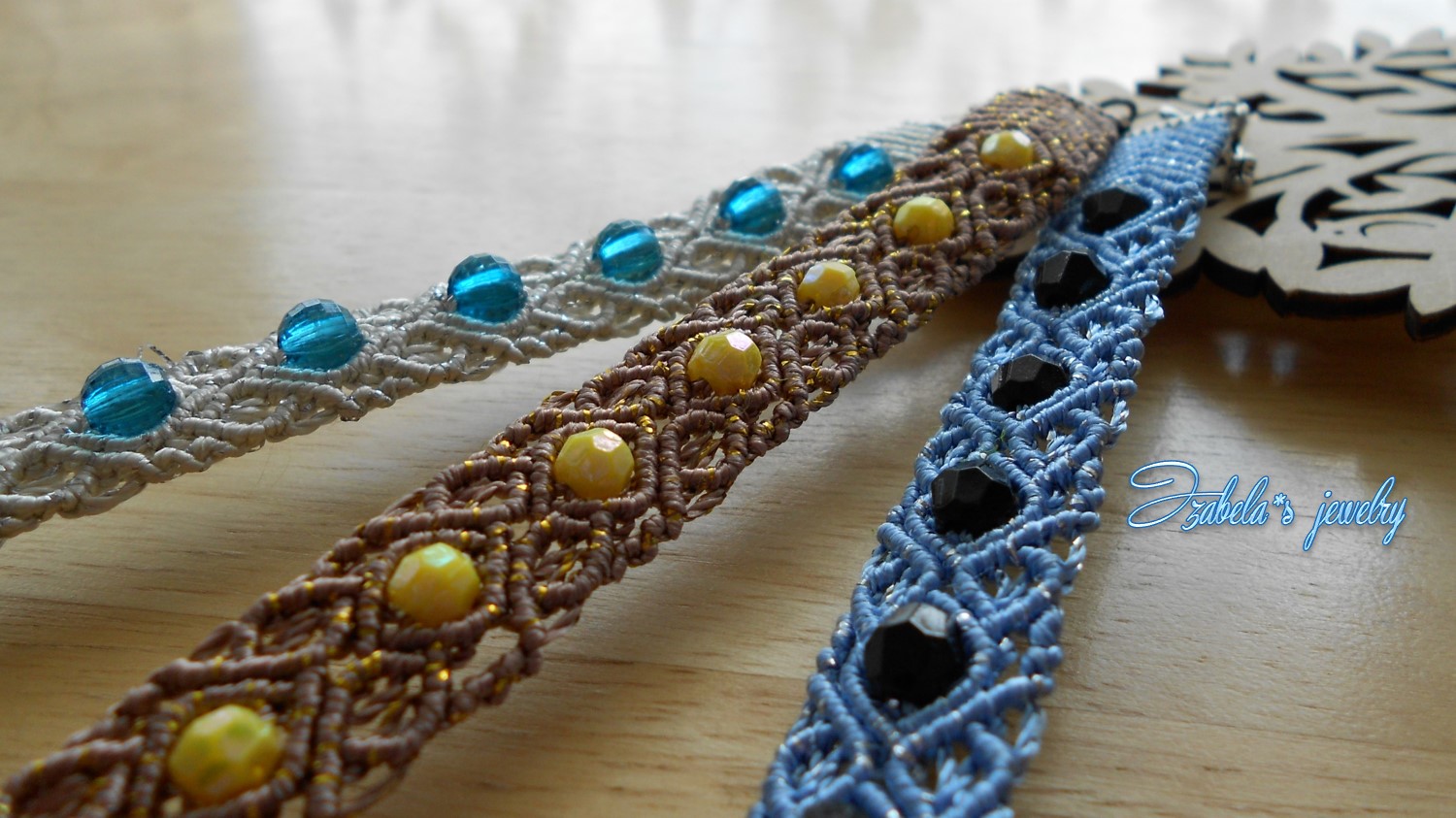 Macrame diamond square bracelets / Izabela craftwork