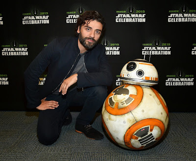 BB8 and Oscar Isaac at the Star Wars Celebration