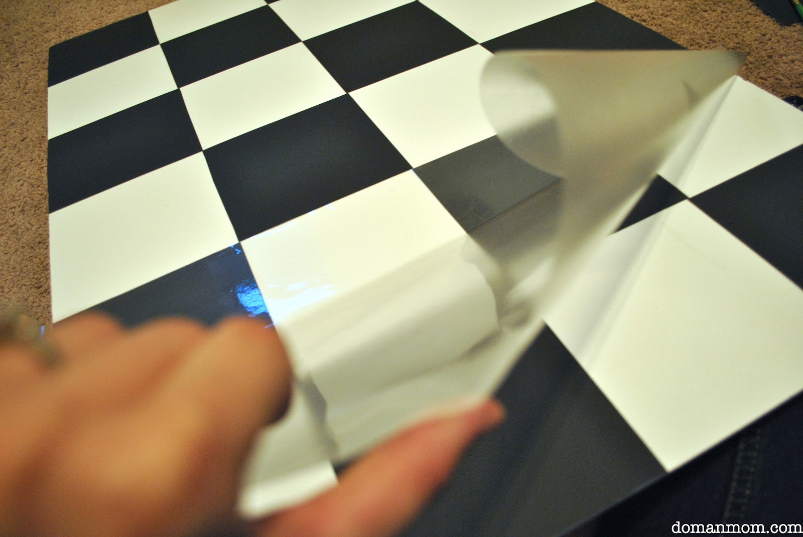 Contact paper checkerboard