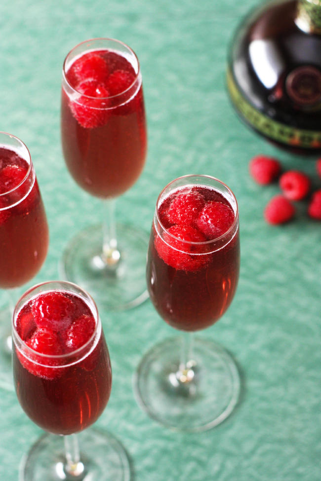 Amanda k. by the Bay Raspberry & Ginger Champagne Cocktail