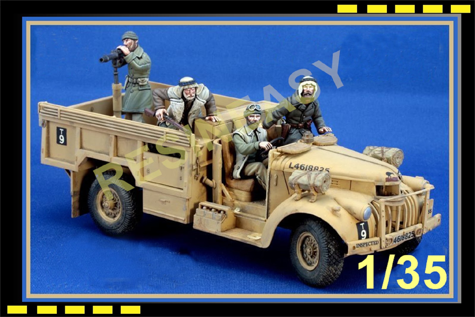 90MM Resin Figure New World Miniatures 1/35 L.R.D.G. Crew (4 figures