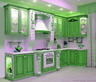 Green Kitchen Cabinets Design Picture