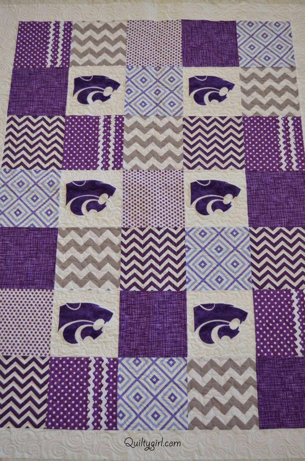 Alycia Quilts Quiltygirl Kansas State Quilt