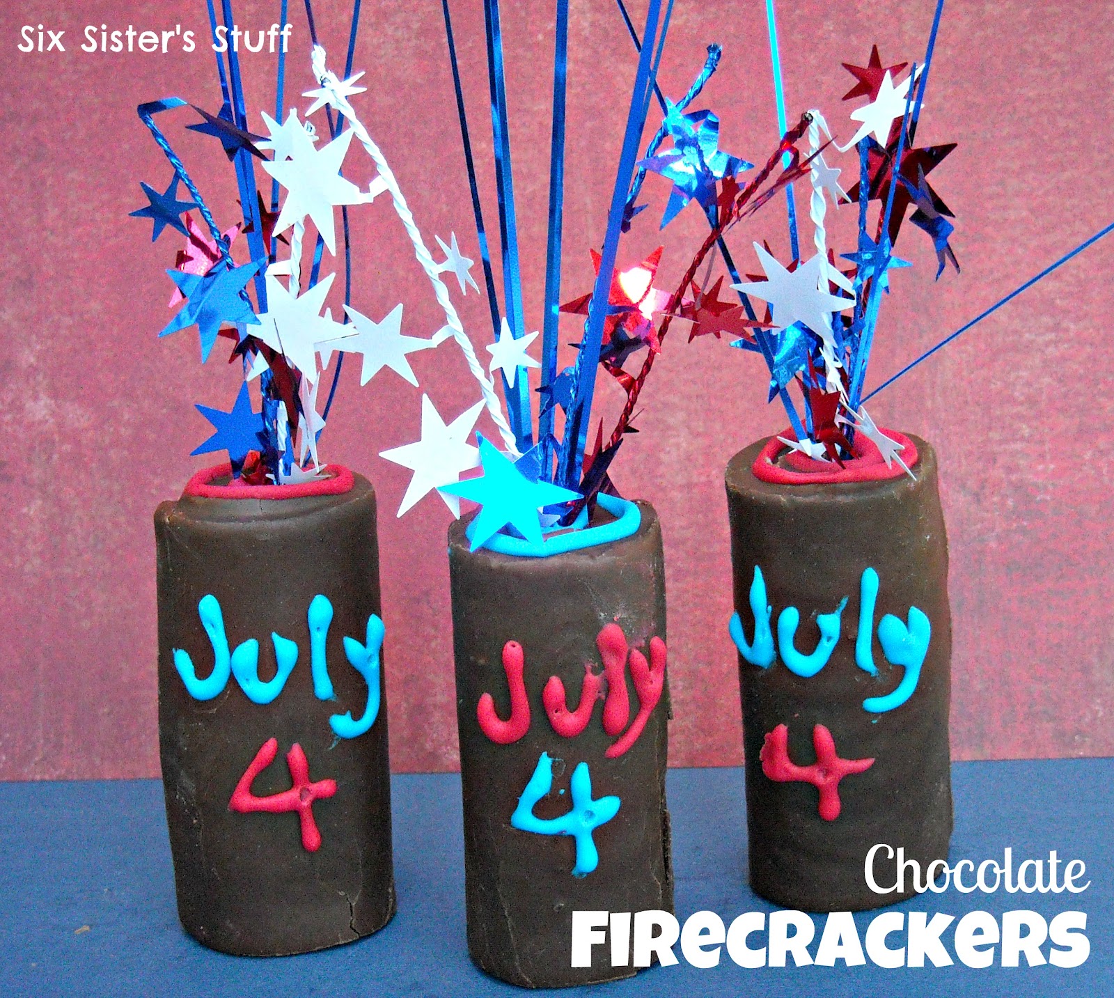 4th of July Chocolate Firecrackers Six Sisters' Stuff