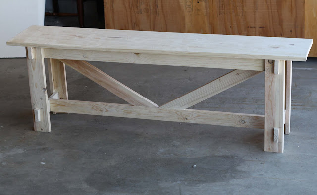 simple rustic bench plans