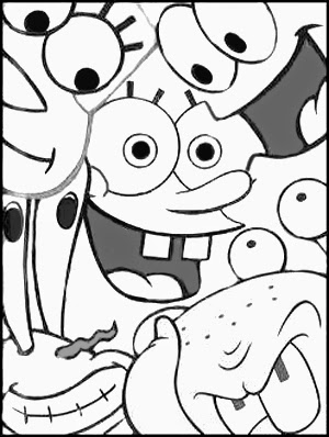 Pinta Dibujos: Bob Esponja - Dibujos para Colorear