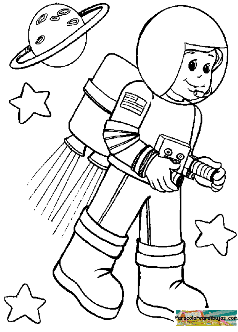 astronauta para colorear | Colorear dibujos astronauta para colorear | Colorear dibujos