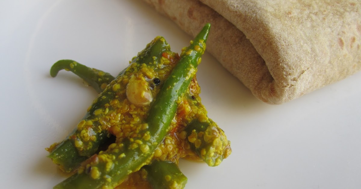 a2zindianrecipes Green Chilli Pickle / Hirvya Mirchiche Lonche
