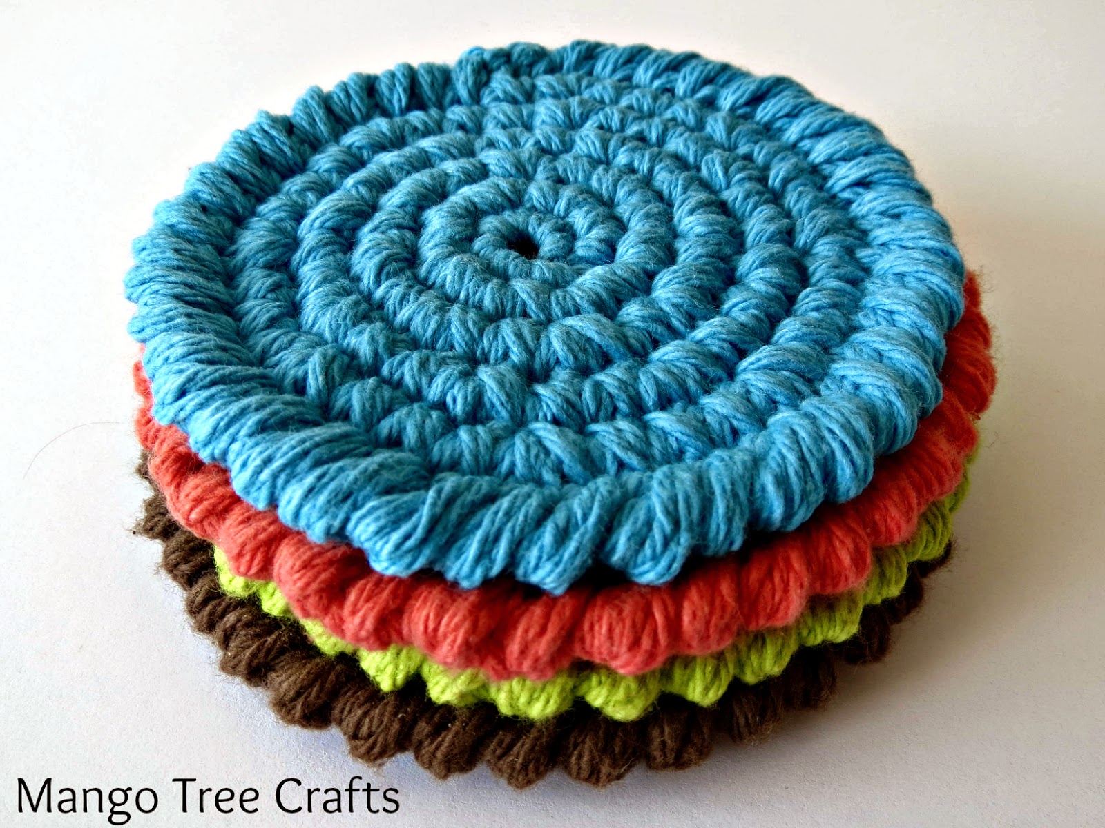Mango Tree Crafts: Free Crochet Coasters Pattern