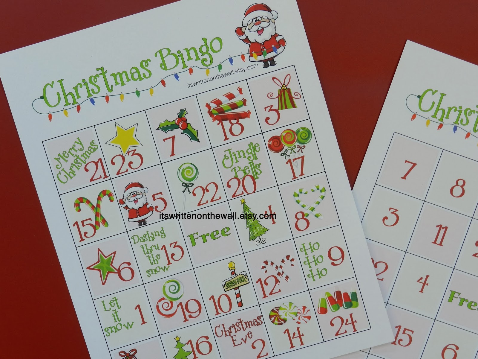 It's Written on the Wall: Christmas Bingo-A Fun Game for Christmas Parties at Home or School