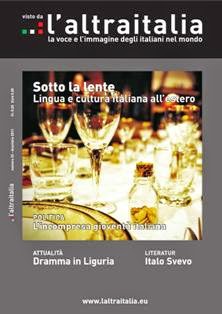 L'Altraitalia 35 - Dicembre 2011 | TRUE PDF | Mensile | Musica | Attualità | Politica | Sport
La rivista mensile dedicata agli italiani all'estero.