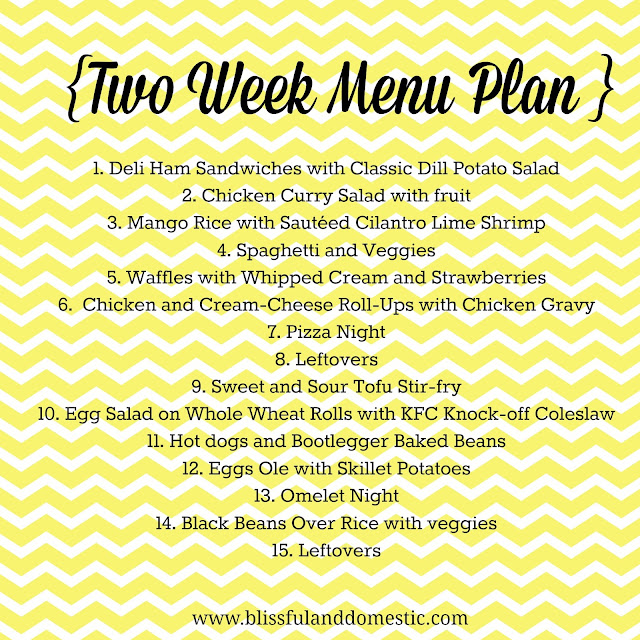 blissful and domestic creating a beautiful life on less two week grocery list for two