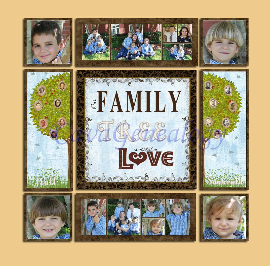 preserving heritage family tree canvas collage family tree photo collage template