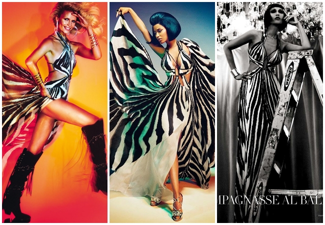 Roberto Cavalli Spring 2015 Zebra Printed Silk Dress 19 Looks Same or Not by Sheena 宣娜:名模女星撞衫