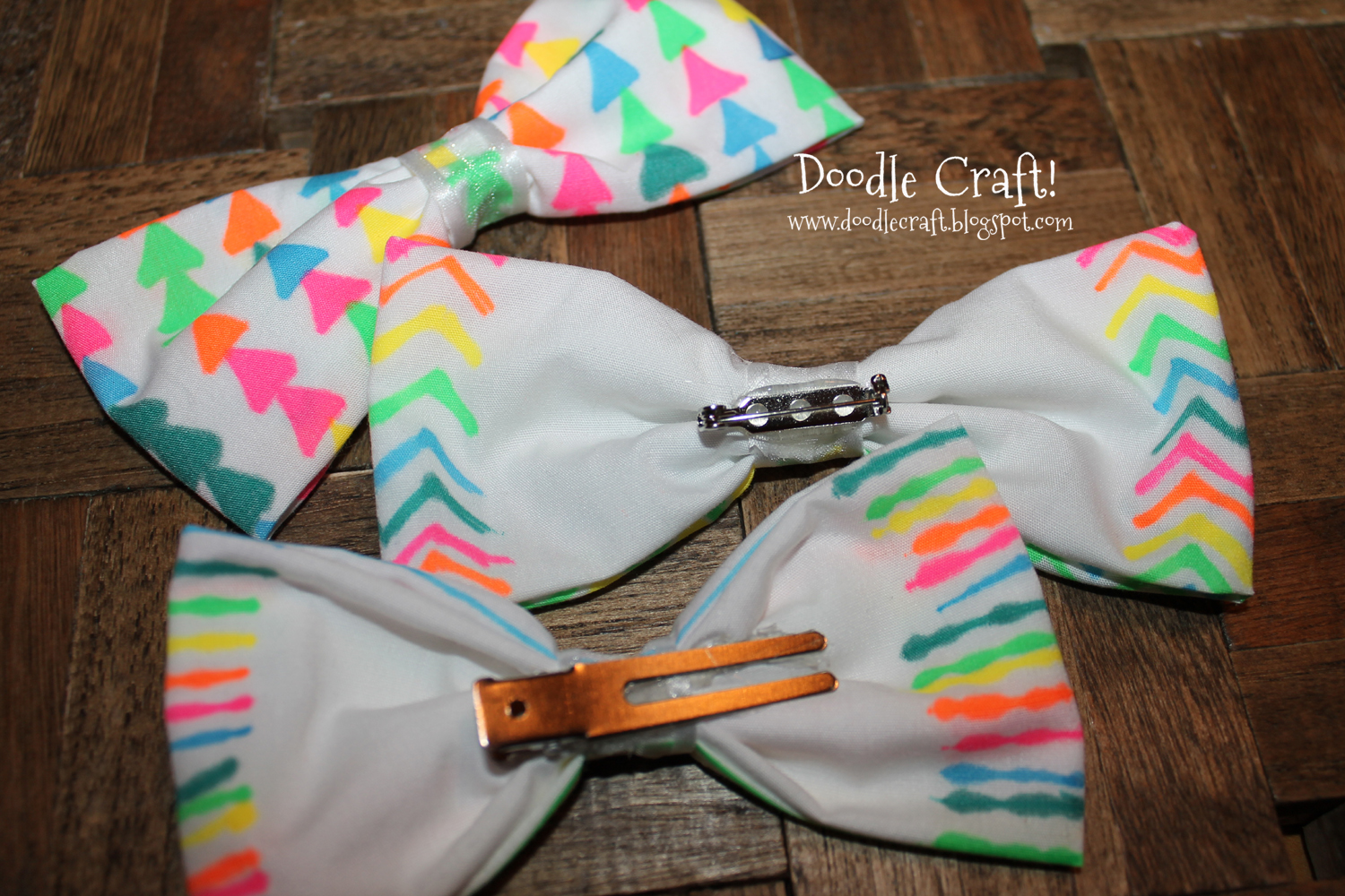 Doodlecraft Neon Sharpie Hair Bows! Hot Glue Gun Week!