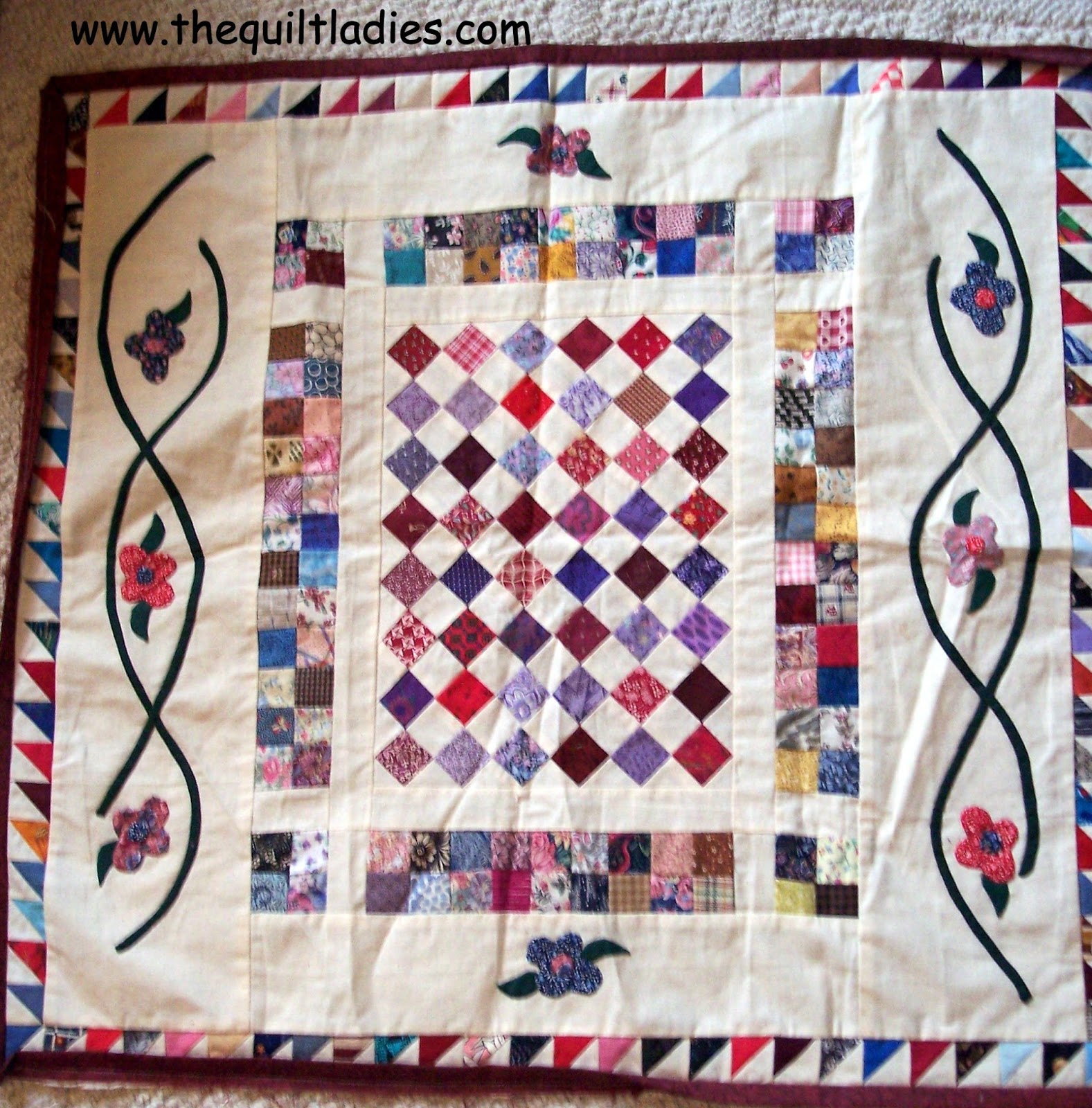 The Quilt Ladies Quilt, Hand Quilted and All Done