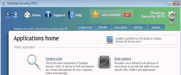 get rid of rogue Desktop Security 2010