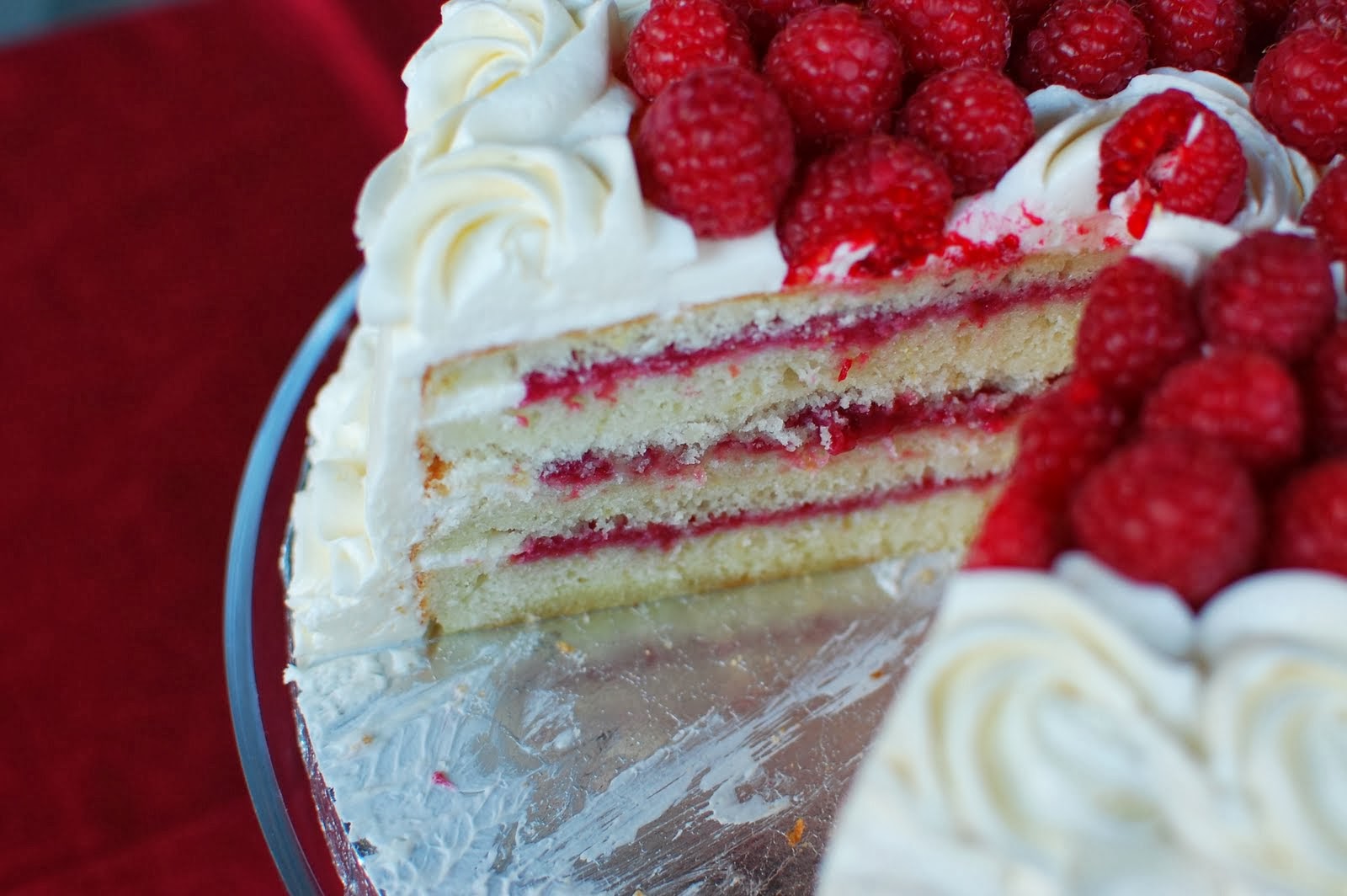 White Raspberry Cake
