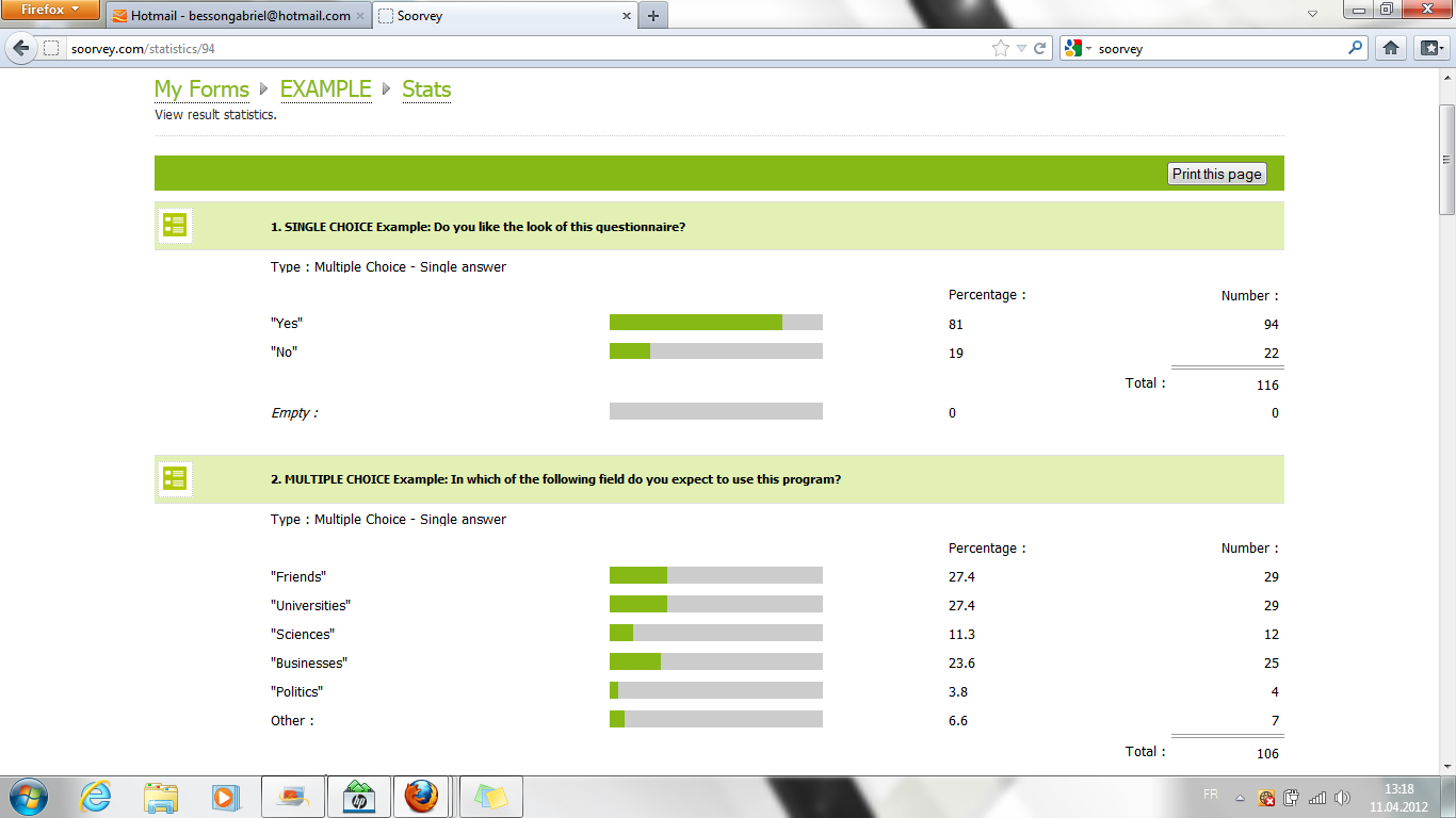 Free online survey tool: Soorvey.com