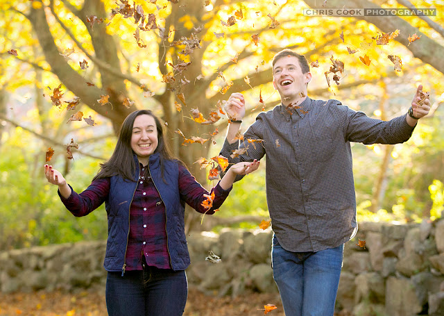 Cape Cod wedding blog photo from Chris Cook Photography about Lizze & Bobby – Fall e-session in Brewster