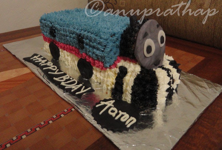 Anu Prathap's Kitchen Thomas Train Cake for a 7 year Old boy Anu Prathap's Kitchen Thomas Train Cake for a 7 year Old boy