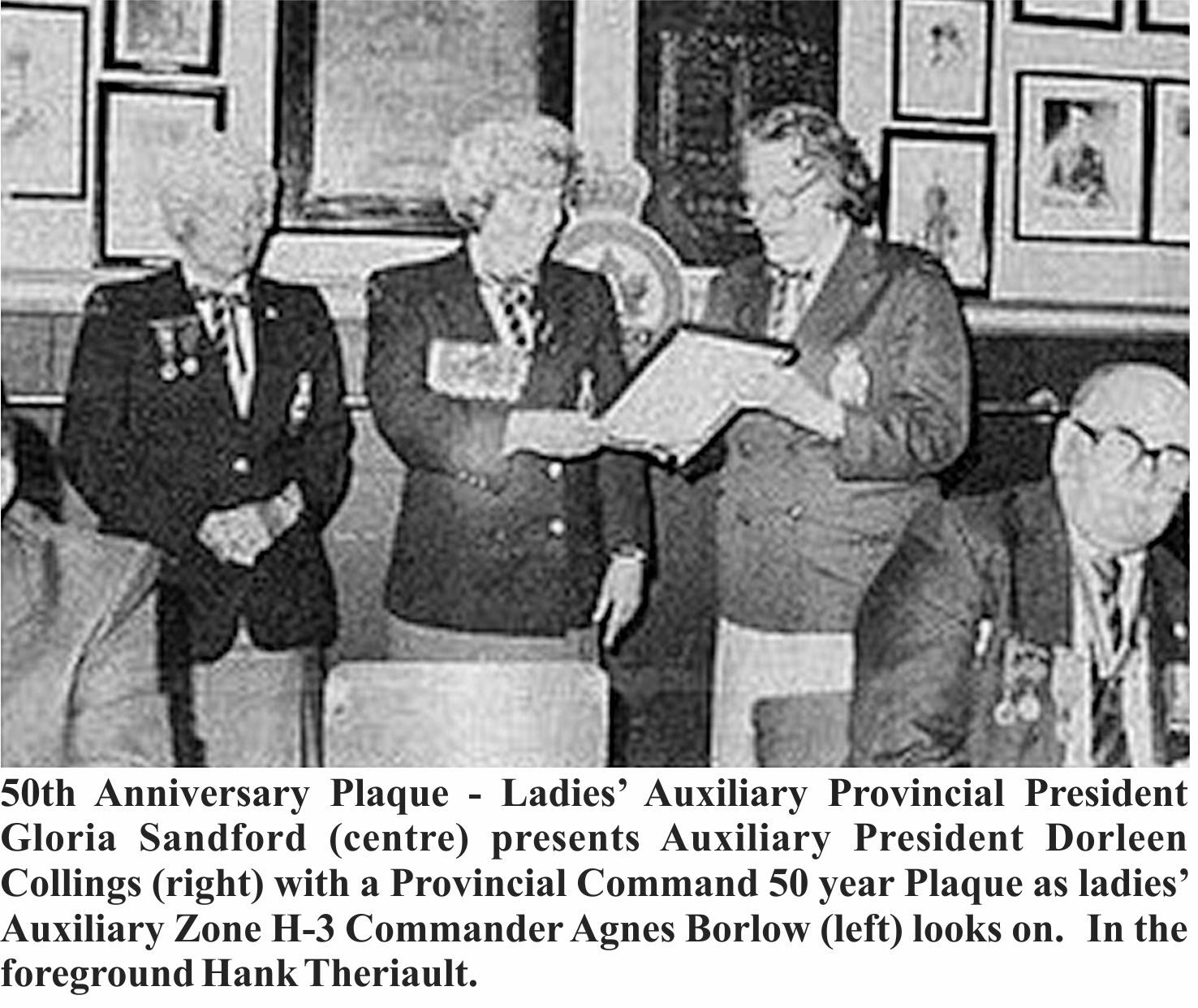 The Michael J Morris Report Chapleau Legion Ladies Auxiliary Honoured
