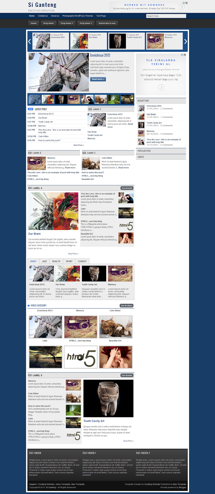 Blogger Si Ganteng Magazin Teması Blogger Si Ganteng Magazin Teması
