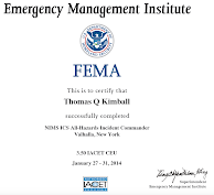 The (L-950) All-Hazards ICS Incident Commander Course at Valhalla, NY January 2014