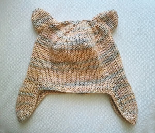 LuluKnits: Baby Ear flap Hat with Ears