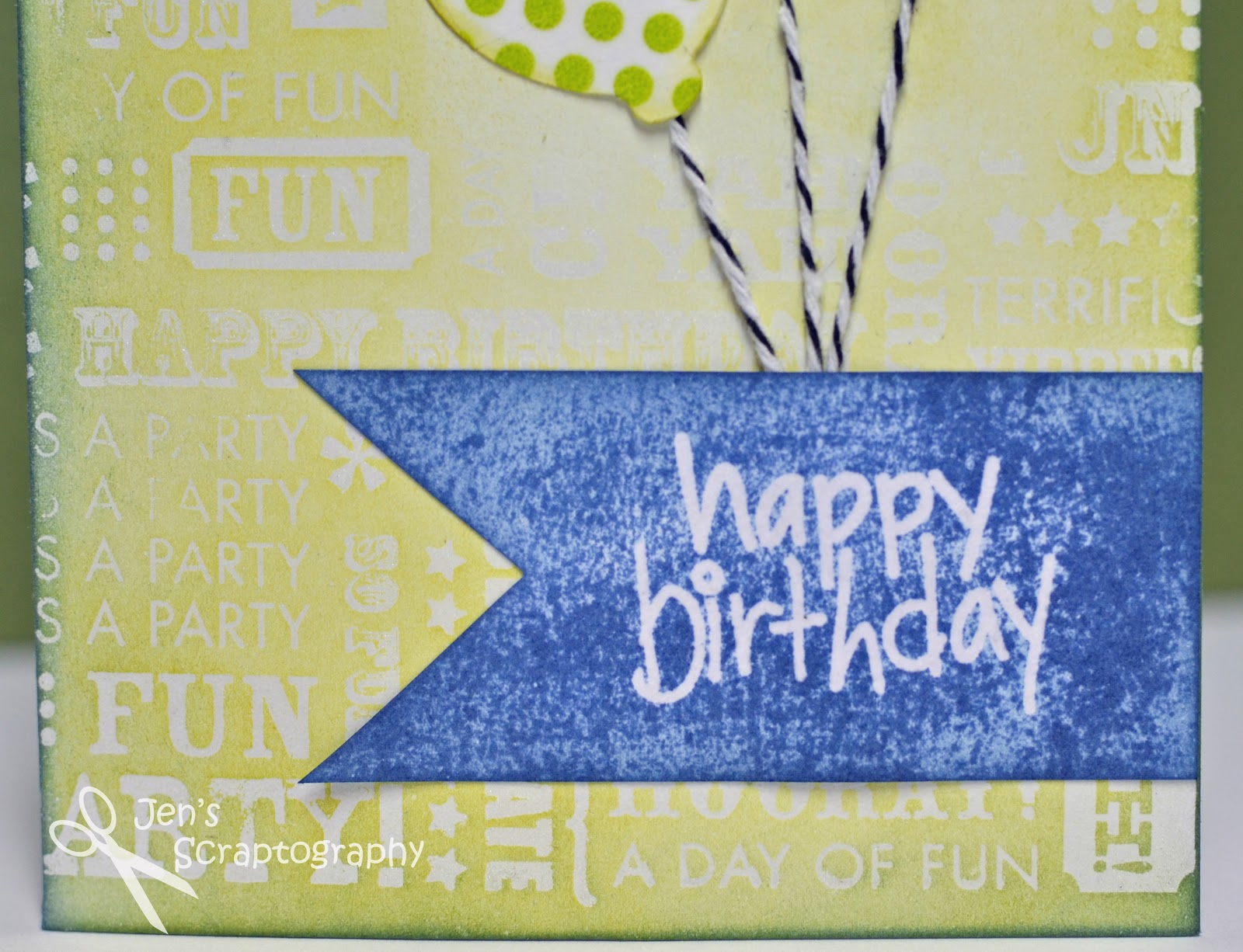 Jen's Scraptography Washi Tape Balloons Birthday Card