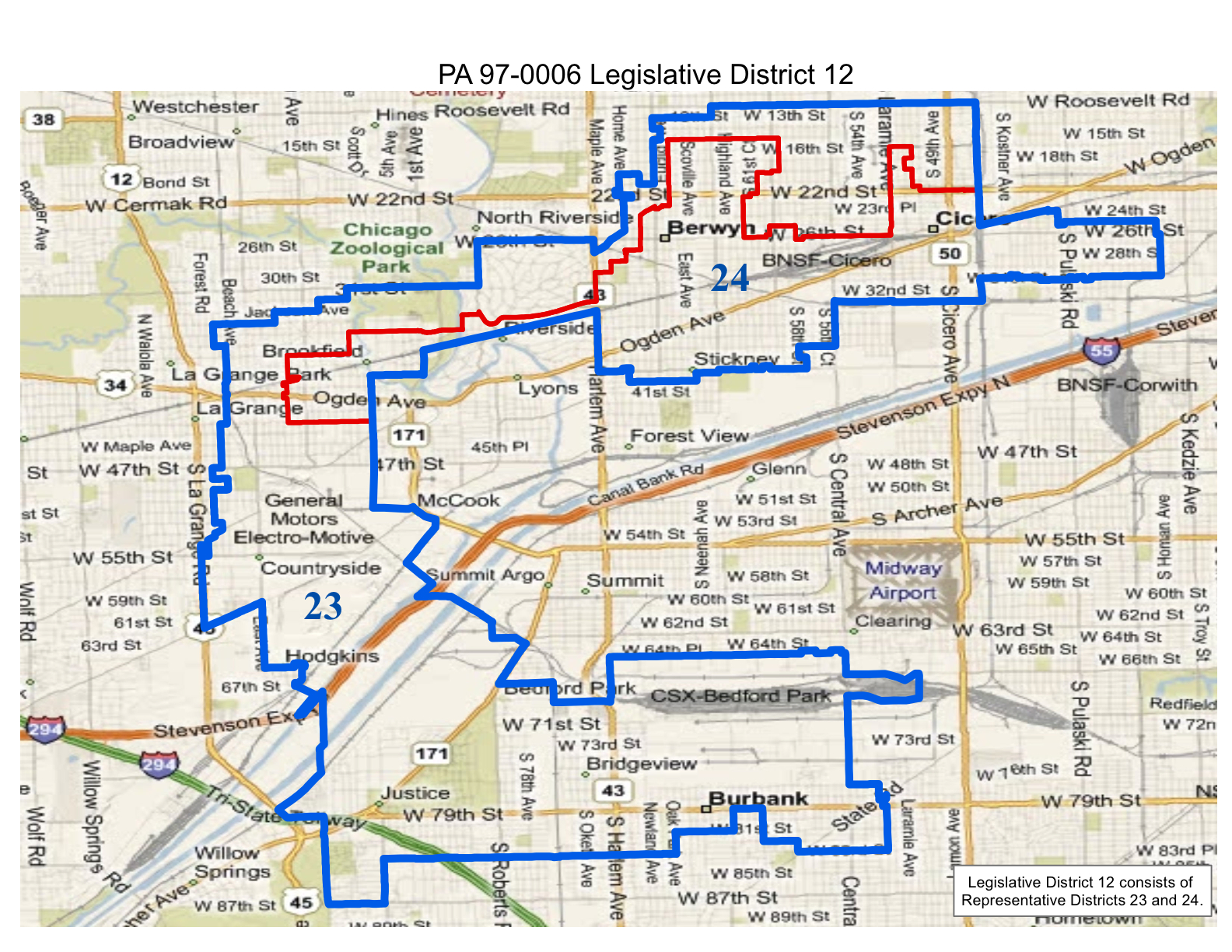 map of 2012 illinois legislative district 12 which includes state senate district 12 and state representative districts 23 and 24 map of 2012 illinois legislative district 12 which includes state senate district 12 and state representative districts 23 and 24