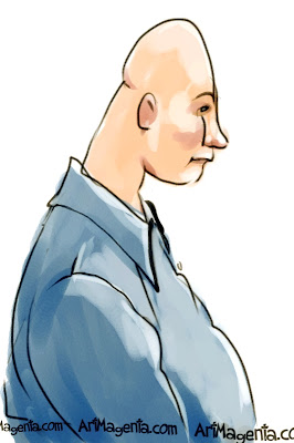 Stop getting bald is a gesture drawing by Artmagenta 
