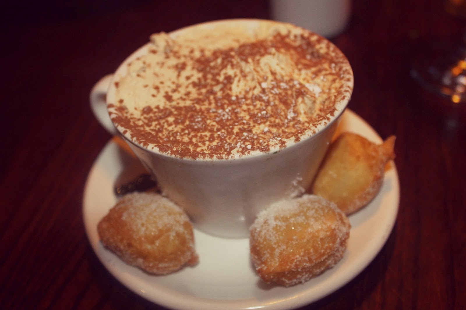 chocolate mousse and donut balls desserts at cookridge