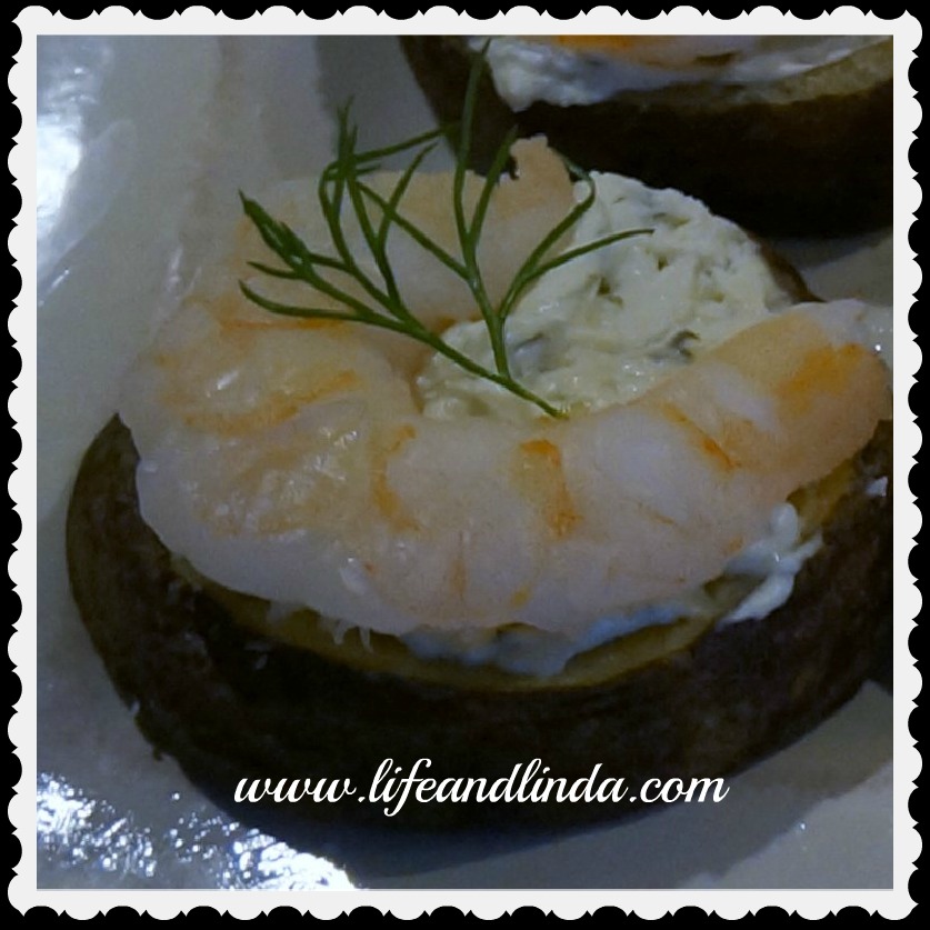 Roasted Potatoes & Shrimp Appetizer | Life and Linda
