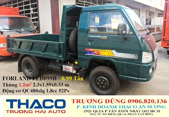 THACO FORLAND FLD099B TẢI TRỌNG 990 KG