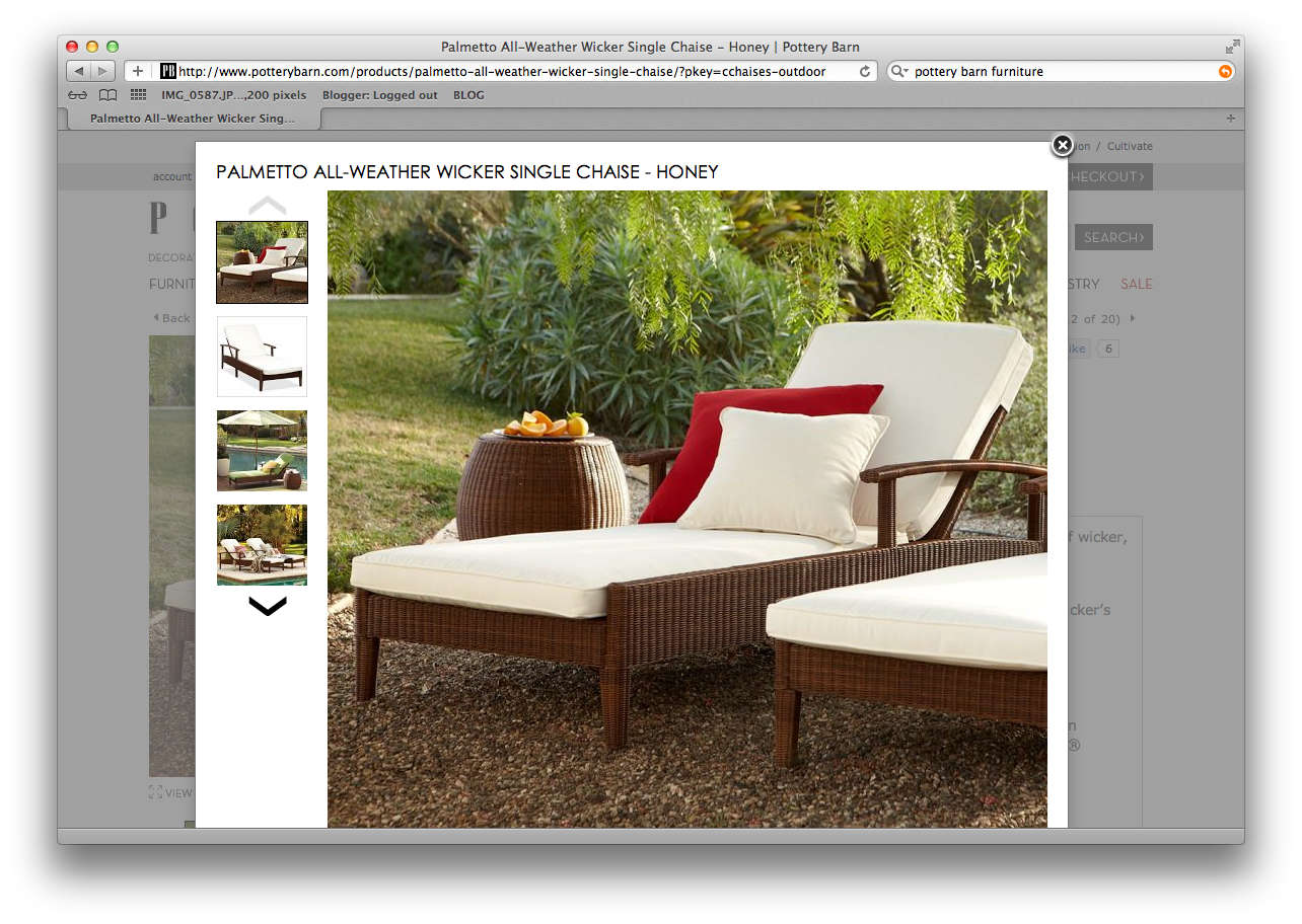 Mauna Lani Furniture Pottery Barn Outdoor Furniture 'Palmetto'
