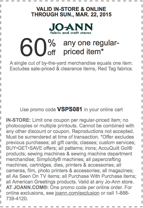 Janie Girl JoAnn Rare 60 off Coupon!