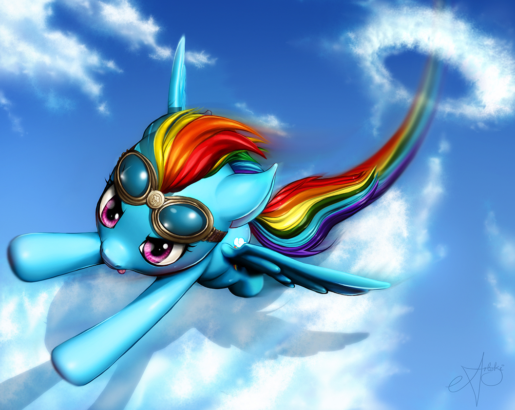 [Normal] It's totally Rainbow Dash day or something. Still /r/ing a widescreen version of this ...
