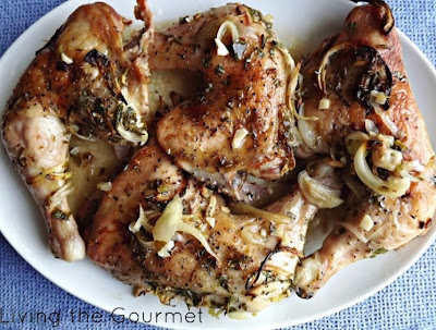 Baked Chicken Thighs and Legs with Citrus and Garlic Marinade