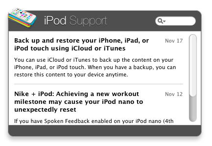 iPod Support