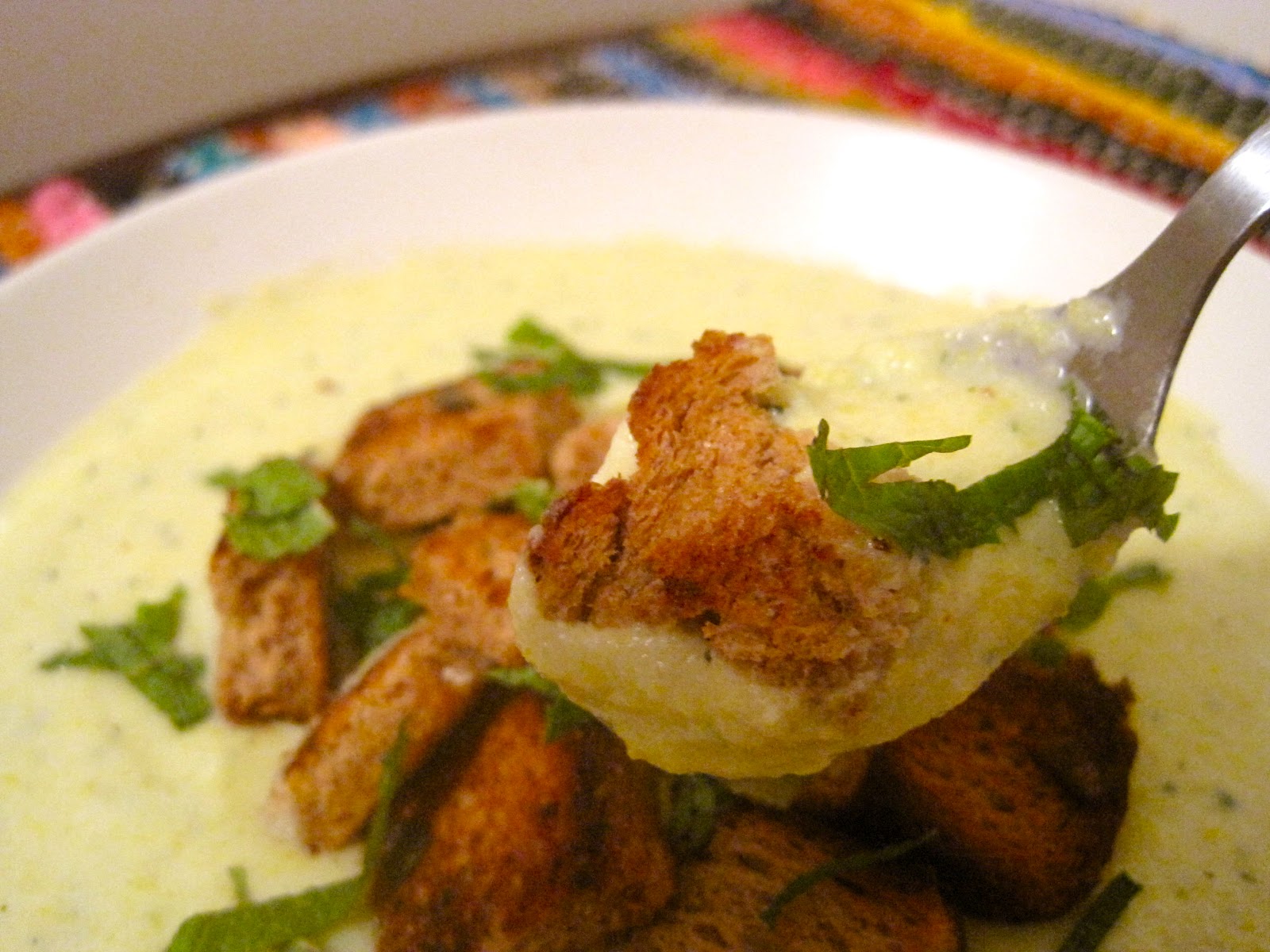 Kvell in the Kitchen Chilled Summer Squash Soup with Yogurt, Mint, and