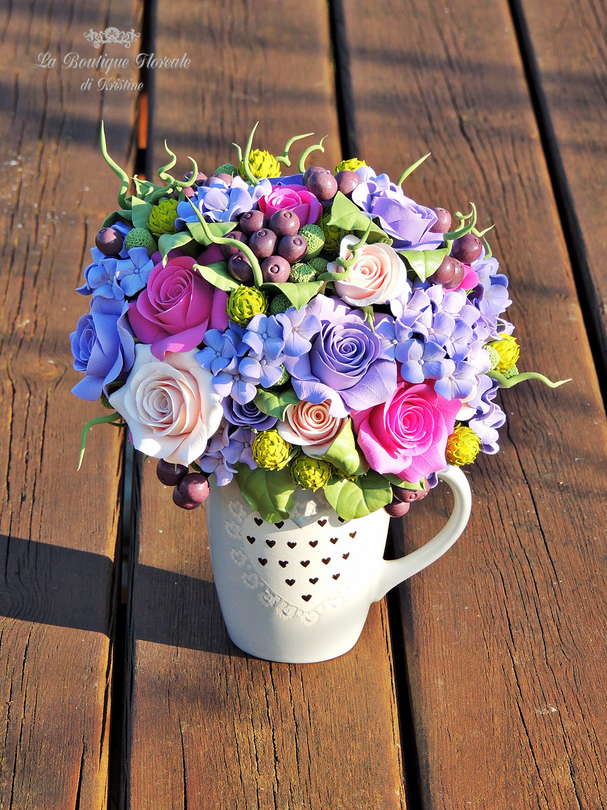 La boutique floreale di kristine: tazza fiorita Creativo Giardino Fiorito