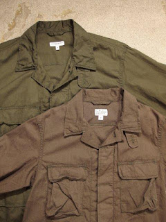 Engineered Garments & FWK by Engineered Garments "BDU Shirt in Olive High Count Twill & French Twill" Spring/Summer 2015 SUNRISE MARKET