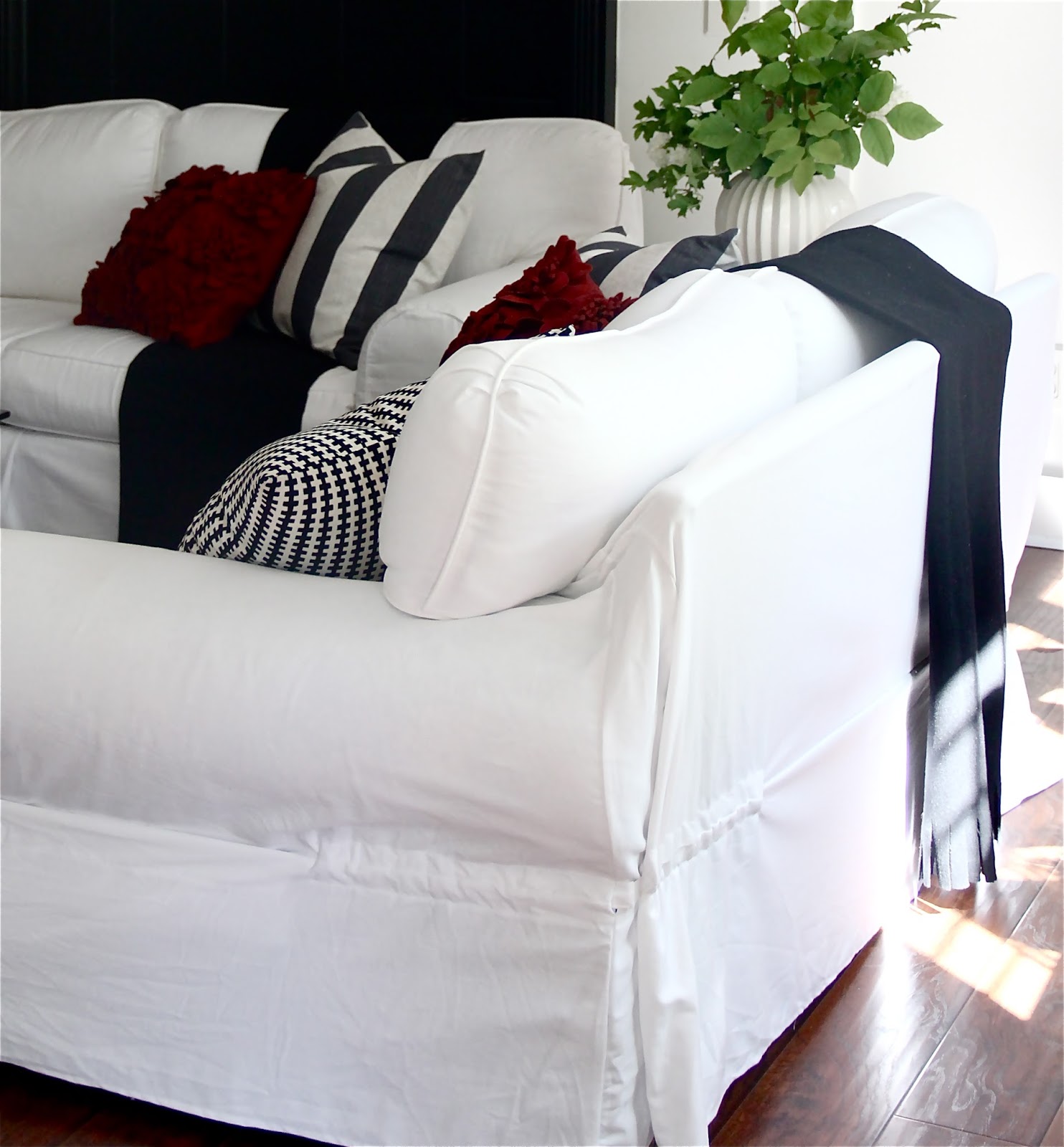 The Yellow Cape Cod Ten Year Old Sofa Makeover