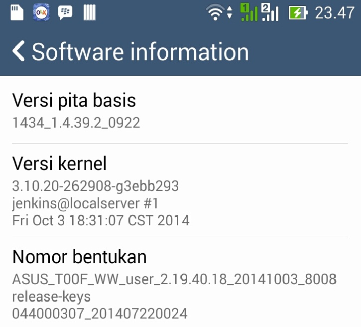 Cara melihat Versi Asus Zenfone 5 Cara melihat Versi Asus Zenfone 5