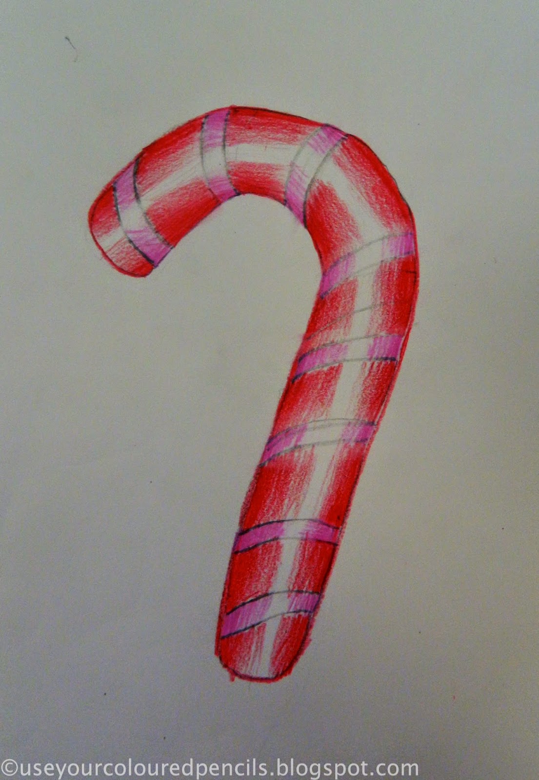 Use Your Coloured Pencils: Candy Cane Drawings